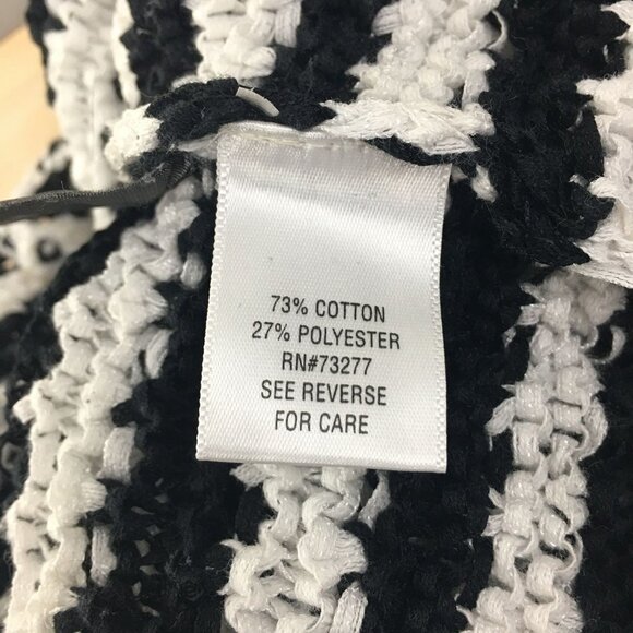 Dana Buchman Black & White Striped Long-sleeve Sweater Size Small - Picture 5 of 9